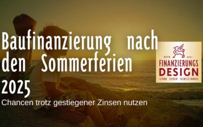 Die Sommerferien sind vorbei – und damit kehrt auch wieder Planbarkeit in den Alltag ein. Genau jetzt ist der richtige Zeitpunkt, um Ihre Baufinanzierung anzugehen. Trotz gestiegener Zinsen bieten die Region Stuttgart und solide Finanzierungsstrategien beste Voraussetzungen für ein bezahlbares Eigenheim. In diesem Beitrag erfahren Sie, warum Sie jetzt handeln sollten und wie Sie auch 2025 clever finanzieren können.